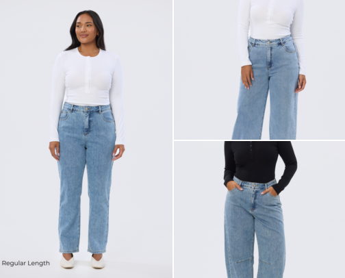 5 petite jeans from Serafina cover photo collage