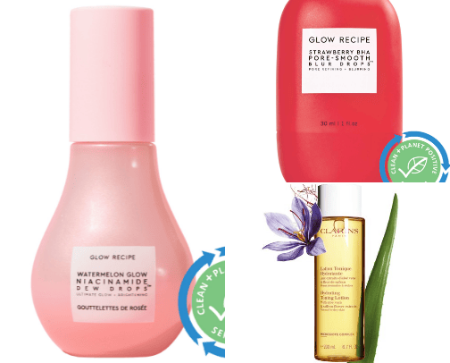 Products for oily skin cover photo collage