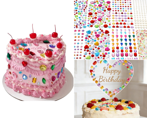 Bedazzled Cake 🎂 and My Whole World cover photo collage