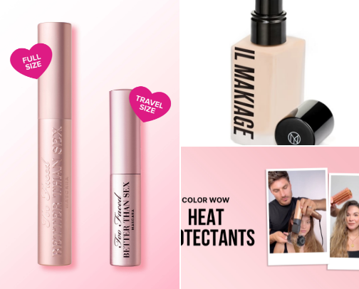 Favorites: Makeup/Hair/Skin cover photo collage