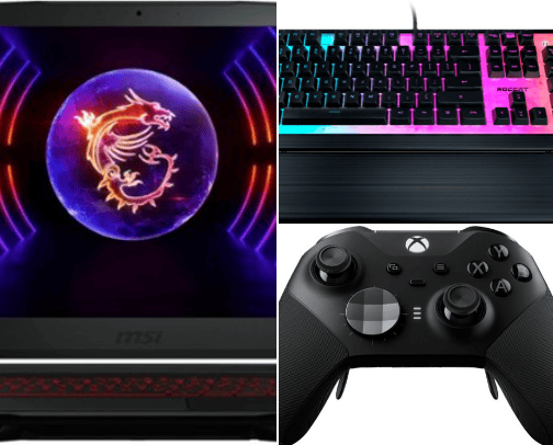 Tech items cover photo collage