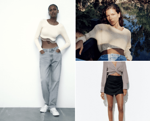 Zara tops cover photo collage
