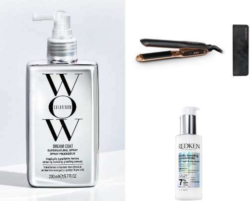 Straight Hair Routine cover photo collage