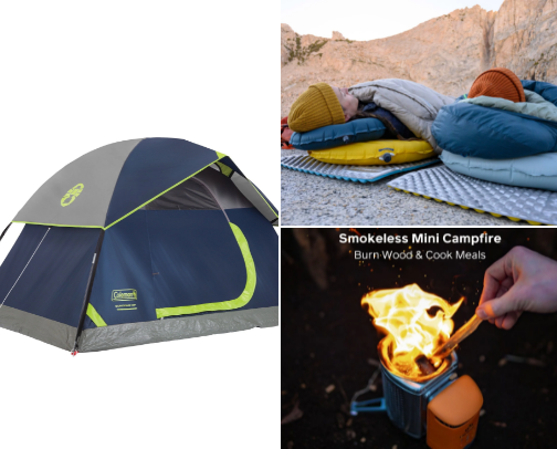 Who love camping cover photo collage