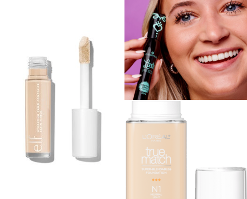 drugstore makeup recommendations cover photo collage