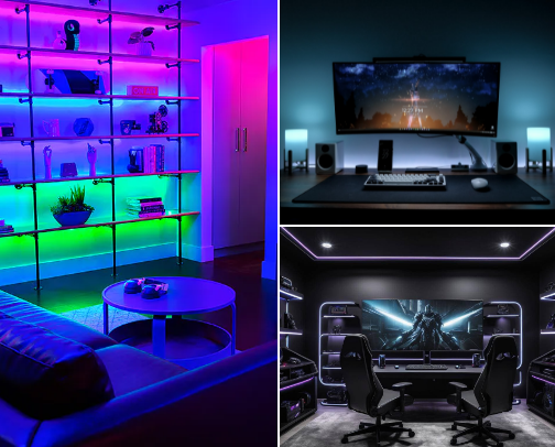 Gaming Room Setup Ideas cover photo collage
