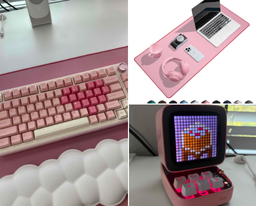 Cute & Productive: My WFH + Gaming Must-Haves 🎧🩷 cover photo collage
