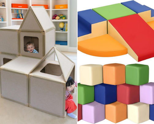 Big indoor toys and imagination play cover photo collage