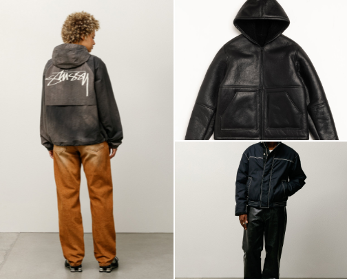 stüssy outerwear picks cover photo collage