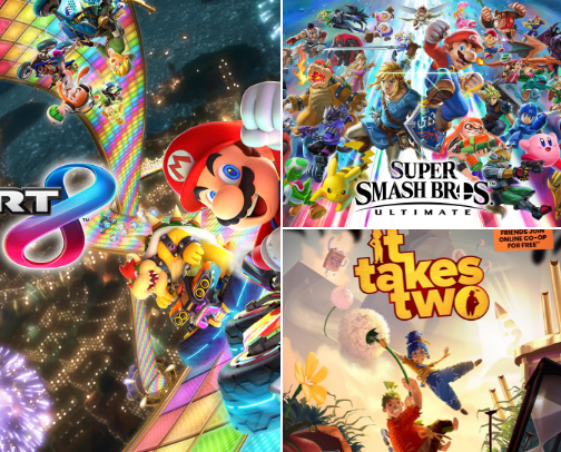 BEST CO-OP GAMES TO PLAY WITH A SIBLING/PARTNER cover photo collage