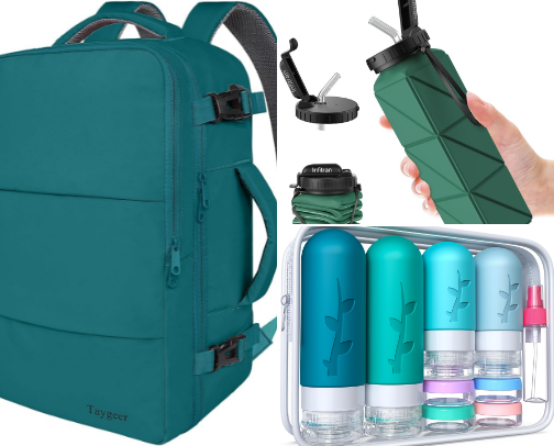 My traveling essentials for any trip. cover photo collage
