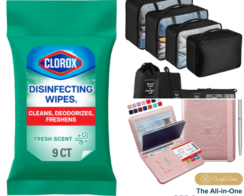 Traveling essentials cover photo collage