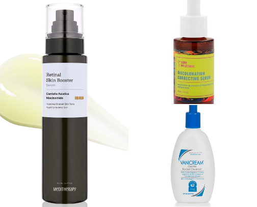 Things that helped me clear my 4 years of hyperpigmentation, melasma mustache, and bad skin🤍 cover photo collage
