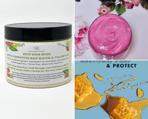 Hair products for damaged hair cover photo collage