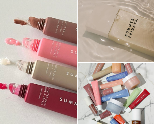 lip/skin product musts -Summer Fridays🍹🌞 cover photo collage