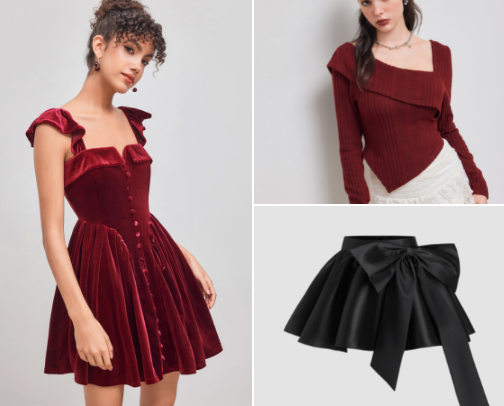 CHRISTMAS & NEW YEAR outfits 💁🏻‍♀️🎀💌🪩 cover photo collage