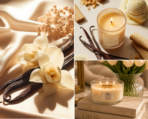 Vanilla & Sweet Candles🍦🕯️ cover photo collage