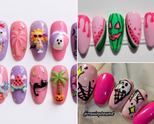 Summerween Nails That Mix Sunshine With Spooky cover photo collage