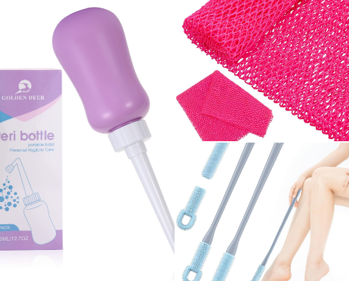 Hygiene maxxing shower routine cover photo collage