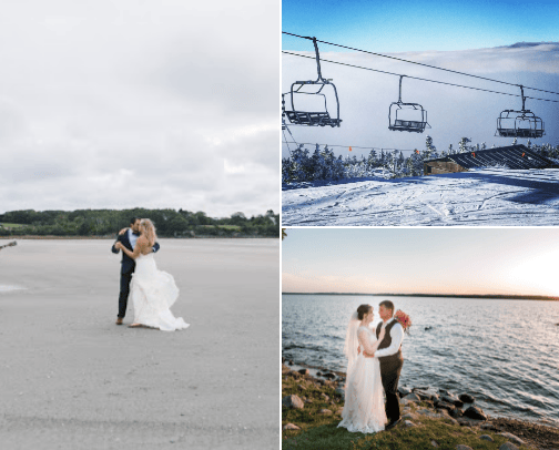 Engagement Photoshoot Locations in Maine cover photo collage