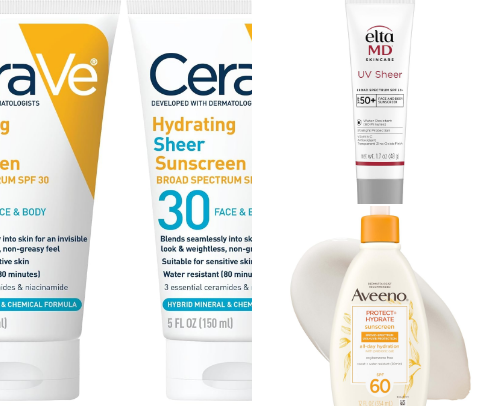 Best Face and Body Sunscreens cover photo collage