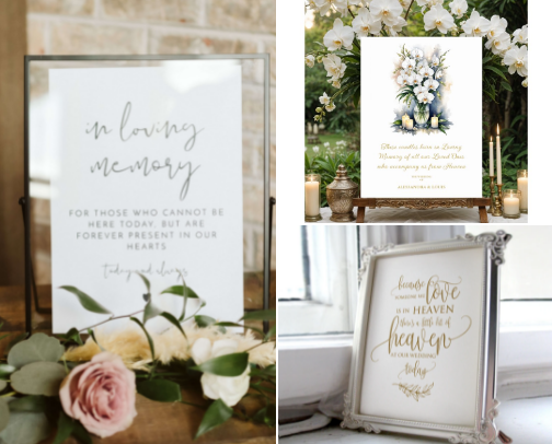 Memorial Table Ideas for Weddings cover photo collage