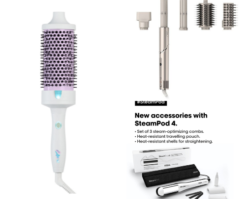 Hair Care Tools and Products for medium hair cover photo collage