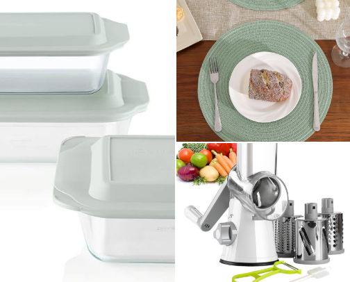 White and Sage themed Minimalist Kitchen cover photo collage