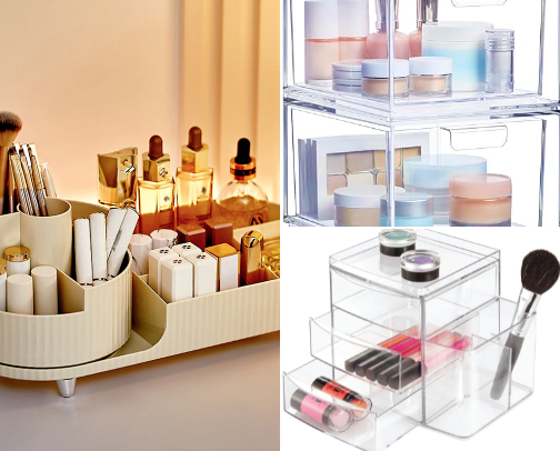 25 Small-Space Beauty Organizers That Make Clutter Disappear cover photo collage