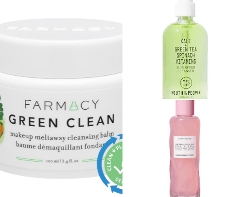 Skincare, makeup and perfumes cover photo collage