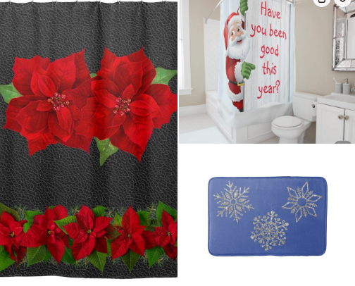 Christmas Holiday Bathroom Decor cover photo collage