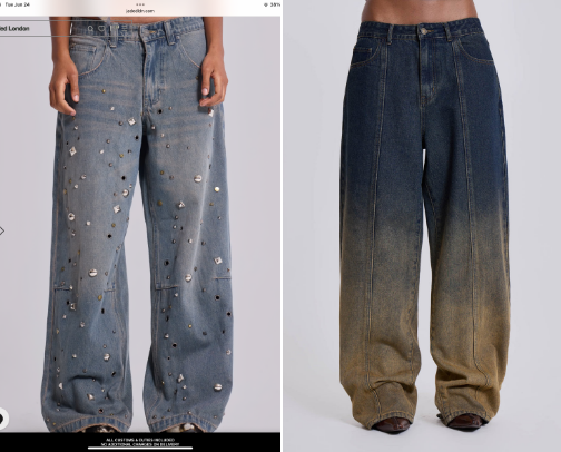 Jaded London Denim cover photo collage