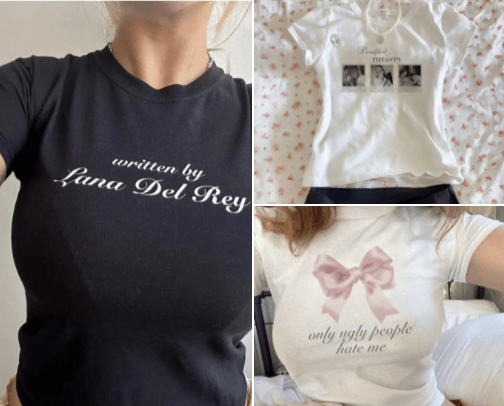 shirts that are the epitome of "coquette" cover photo collage
