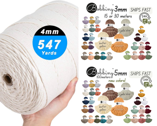 Macrame and Crochet Cord & Yarn cover photo collage