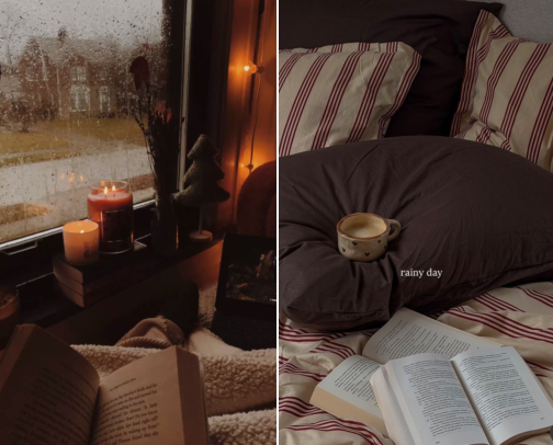 spooky books for rainy days cover photo collage