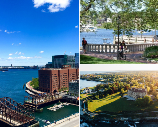 Best Northeast Waterfront Treks with Your Pups cover photo collage