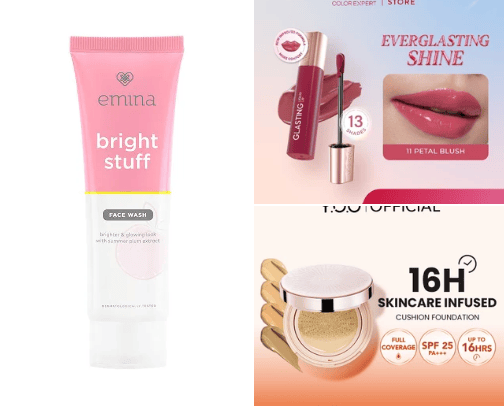 Skincare cover photo collage
