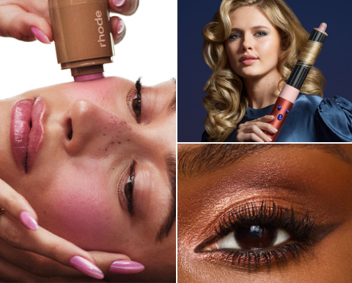 Famous beauty products cover photo collage
