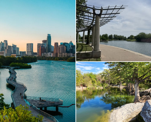 Austin trails with gorgeous views cover photo collage