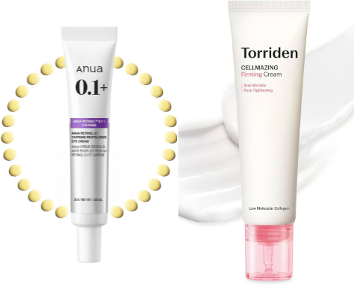 eye and wrinkle creams cover photo collage