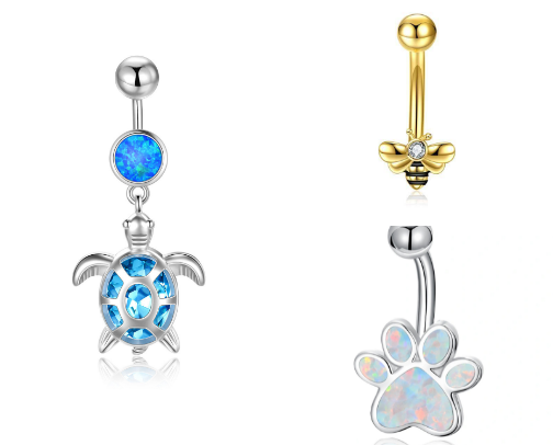 10 Gold & Silver Belly Piercings That Turn Heads💖 cover photo collage