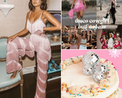 Last Rodeo Bachelorette: Disco Cowgirl for the daring Mrs. cover photo collage