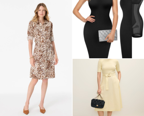 Dresses for business meetings, office cover photo collage