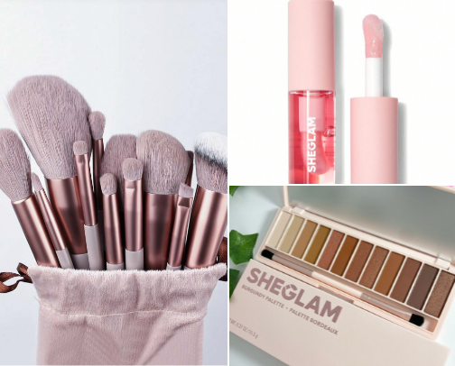 Shein beauty products cover photo collage
