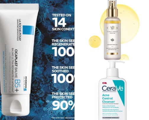 Skin care cover photo collage