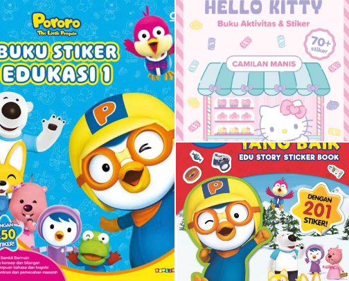 Buku Stiker Menyenangkan cover photo collage