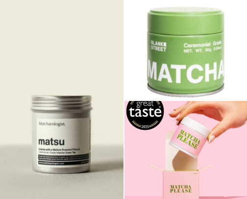 Matcha available to buy in the UK and the way i feel about it. cover photo collage