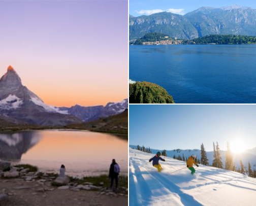 Top Winter Ski Destinations | Expedia cover photo collage