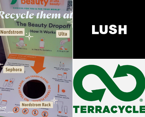 🌎♻️Makeup & Skincare Brands with Recycling Programs (Sustainable Beauty Guide for Earth Day) cover photo collage