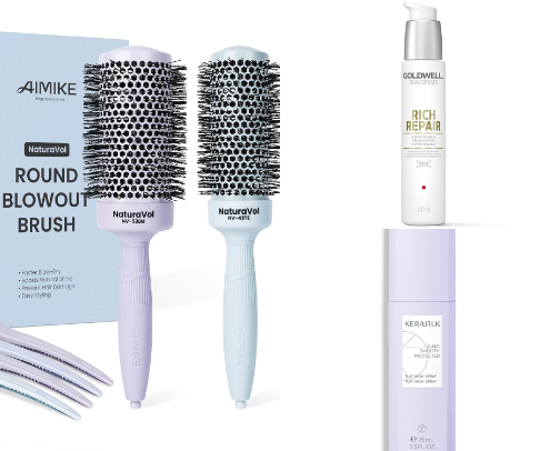 HAIR as a girlie who does lower maintenance hair but also likes trying new products & tools cover photo collage